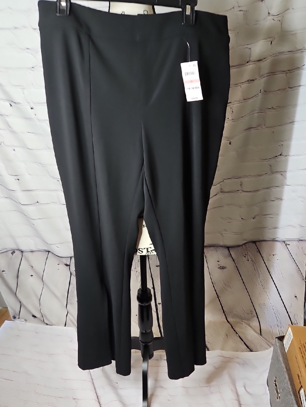 Bar III Split Leg Wide Leg Trousers in Black NWT Size 12 - Picture 2 of 8
